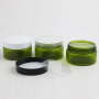 Malaysia Ready Stock 1PC 100ml Empty Green Cosmetic Jars PET Container Powder Mask Cream Jars