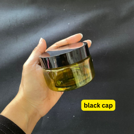 Malaysia Ready Stock 1PC 100ml Empty Green Cosmetic Jars PET Container Powder Mask Cream Jars