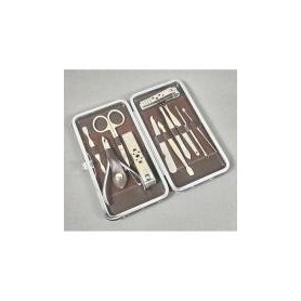 Beaute4u 11pcs Pedicure - Manicure Set Nail Clippers Cleaner Cuticle Grooming Kit Case - Fulfilled By Beaute4u