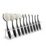10 Grids Clear Acrylic Teeth Brush Oval Brushes Makeup Brushes Storage Display Organizer Stand Holder