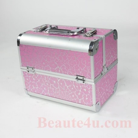 Cosmetic Organizer Box Make Up Case for Make Up Tools Storage Box -2321 (Pink Color)